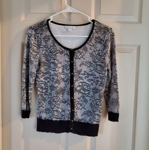 Black and white cardigan